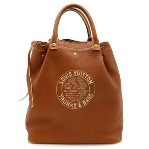 Louis Vuitton Brown Leather Trunks & Bags Drawstring Tote